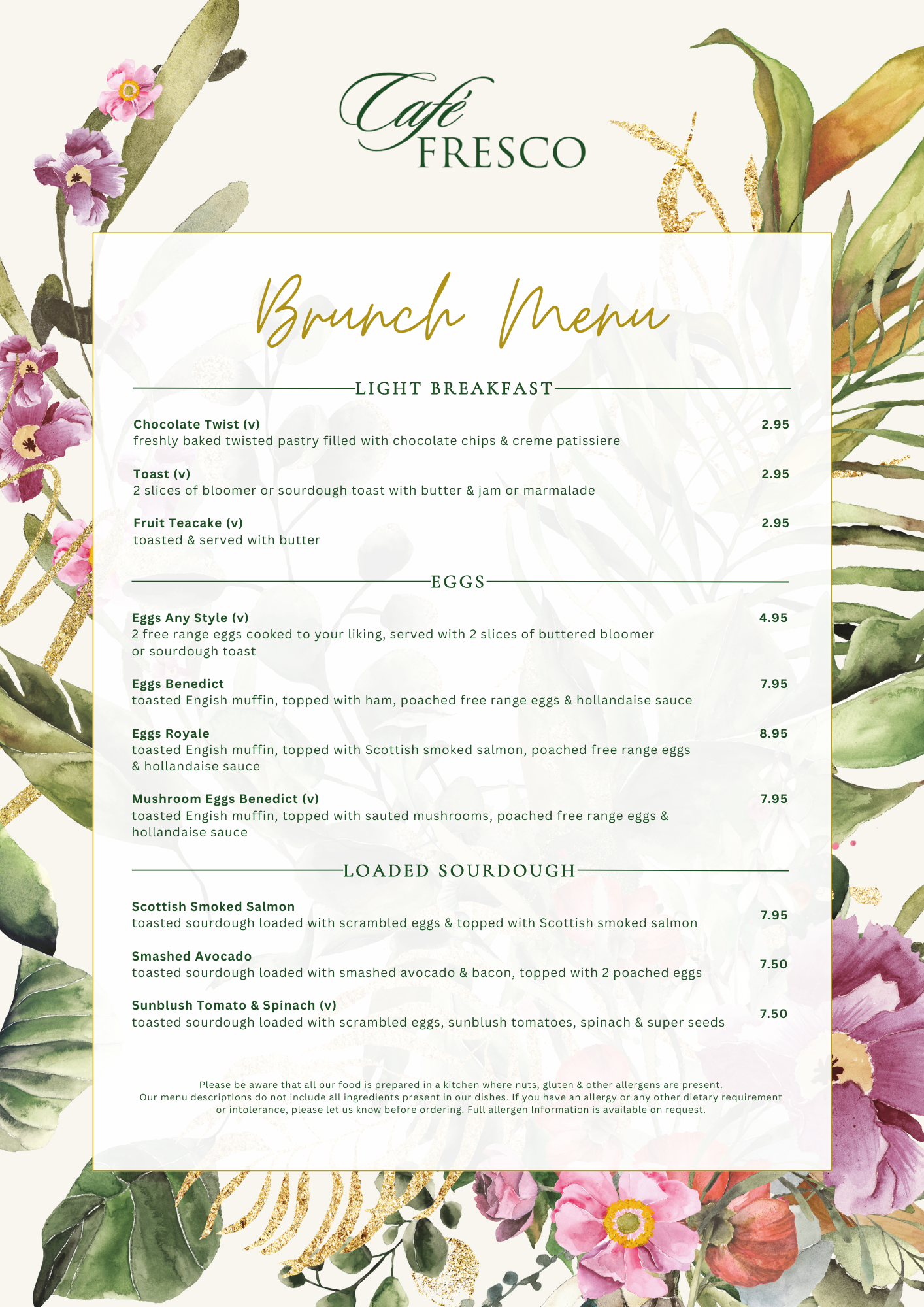 Brunch Menu